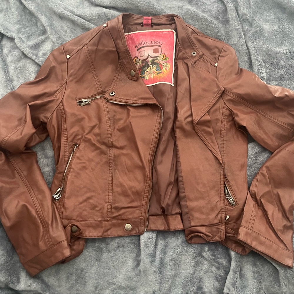 Faux leather jacket